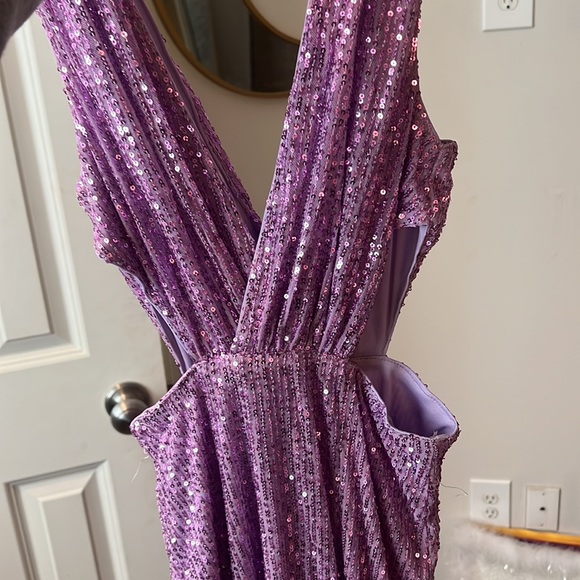 Hello Molly LOVE ME SEQUIN MAXI DRESS PURPLE - Picture 4 of 6
